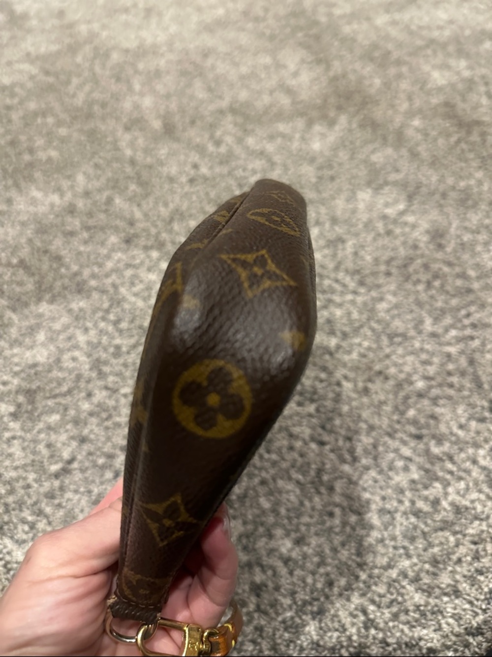 Louis Vuitton Monogram Canvas Shoulder Pochette in Brown and Tan - Picture 11 of 16